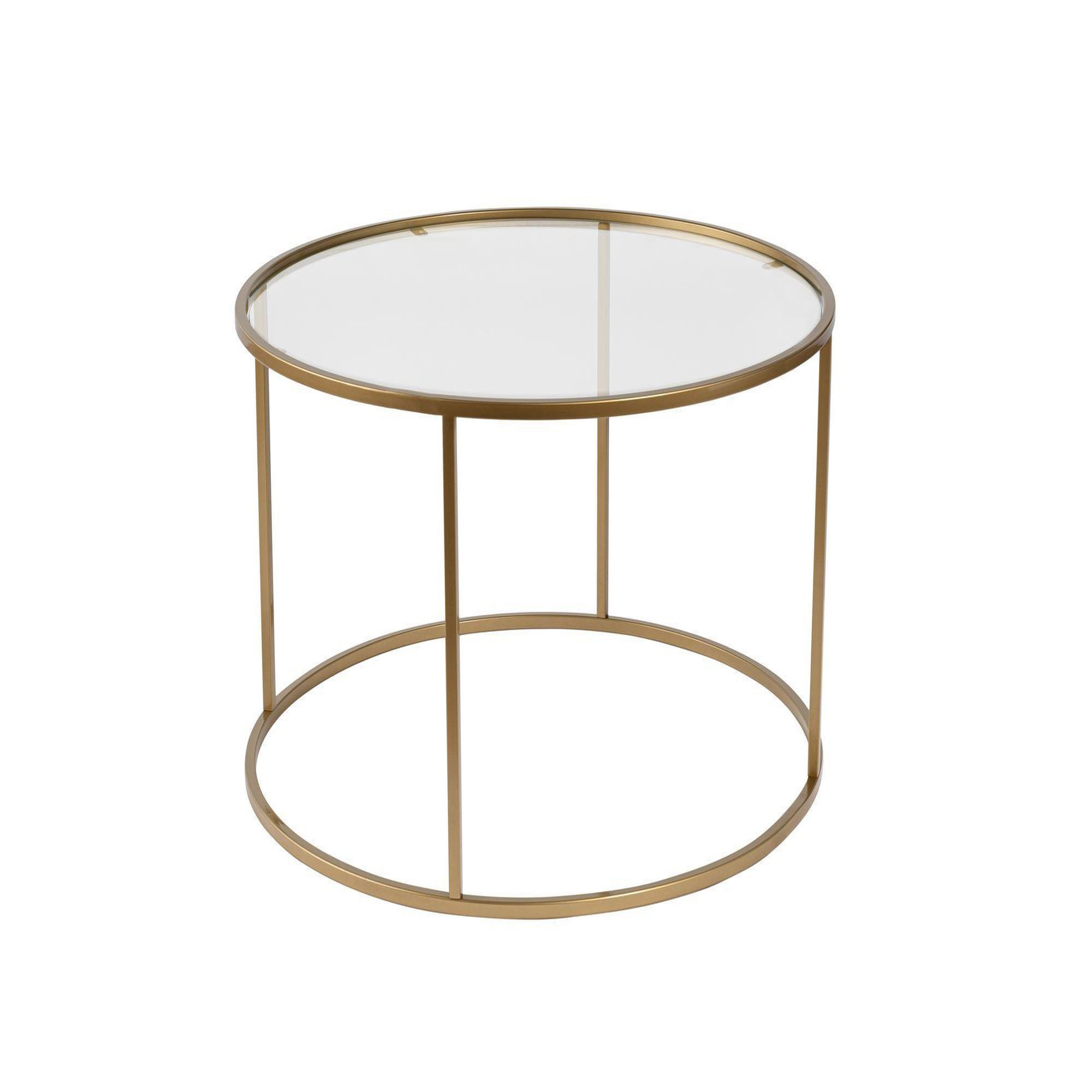 Habitat et Jardin Table basse en métal  aurum  - 80 x 80 x 43 cm - or transparent