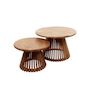 Voir la diapositive 2 : LISA DESIGN Kerala - lot de 2 tables basses gigognes - bois massif de manguier