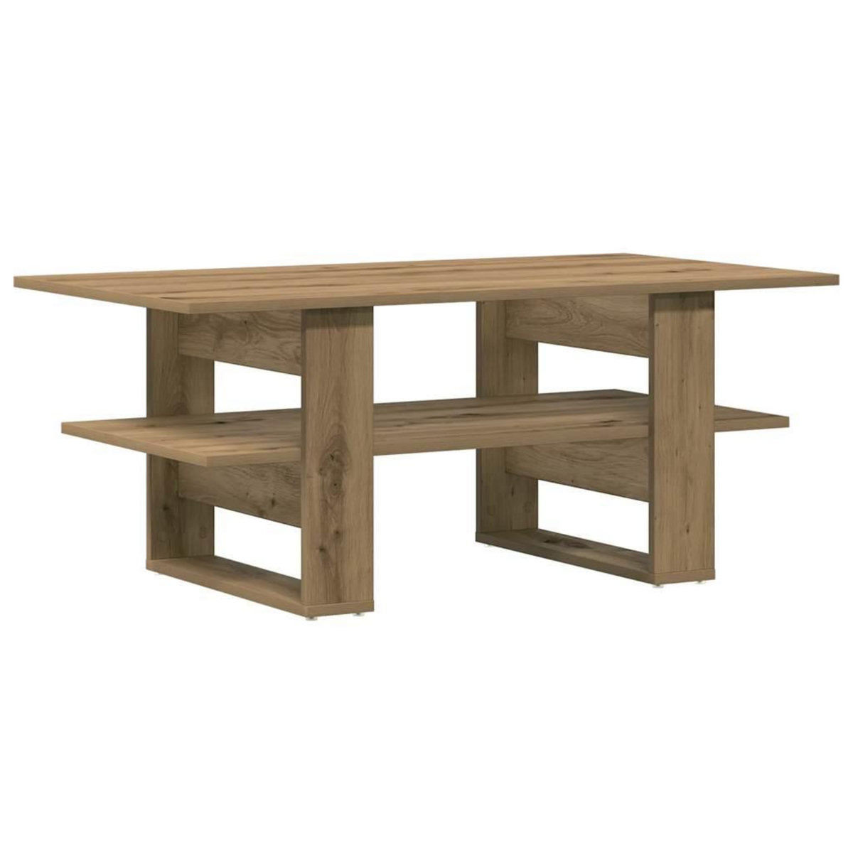 VIDAXL Table basse chene artisanal 102x55x42 cm bois d'ingenierie