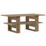 Voir la diapositive 2 : VIDAXL Table basse chene artisanal 102x55x42 cm bois d'ingenierie