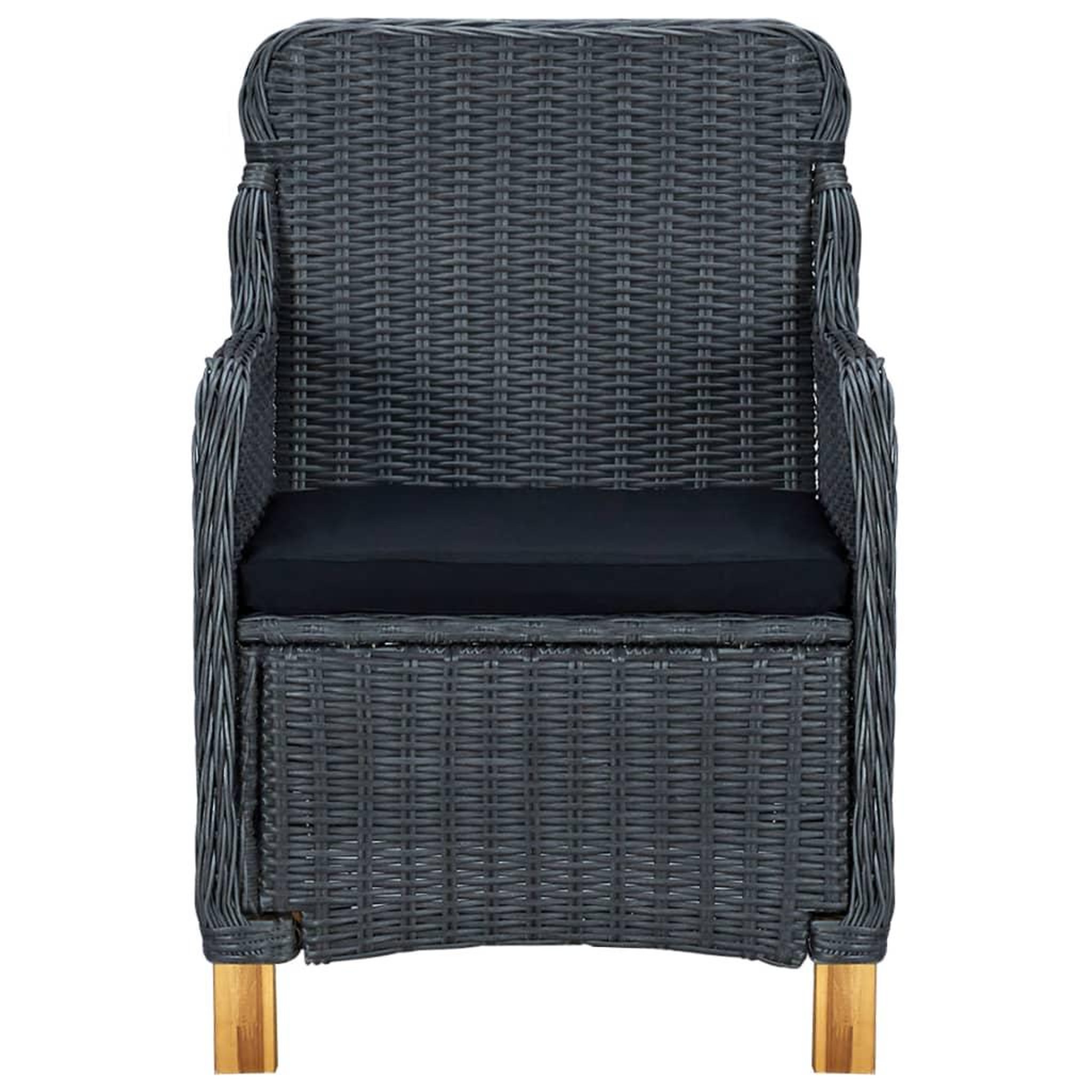 Voir la diapositive 5 : VIDAXL Ensemble a manger de jardin 7 pcs Gris fonce