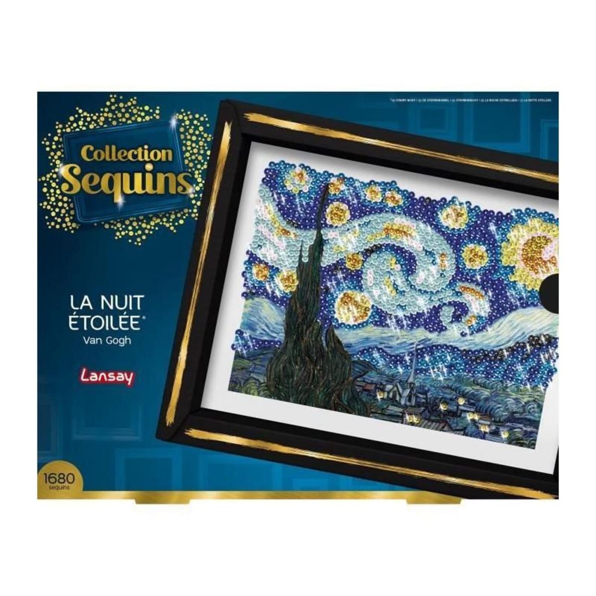 LANSAY Kit loisir créatif - LANSAY - Collection Sequins - La nuit étoilée - Van Gogh - Des 14 ans