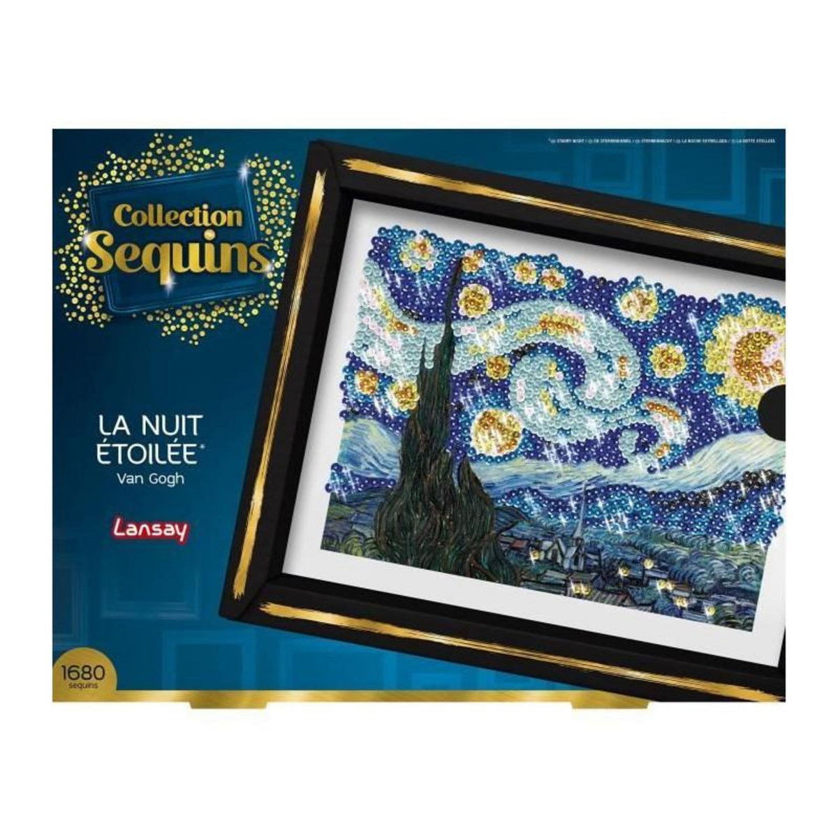 LANSAY Kit loisir créatif - LANSAY - Collection Sequins - La nuit étoilée - Van Gogh - Des 14 ans