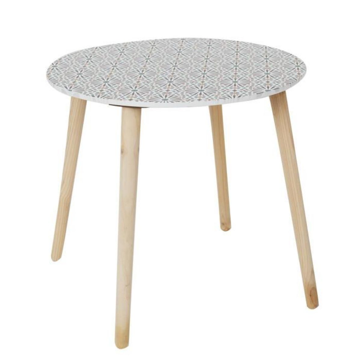 Paris Prix Lot de 2 Tables Gigognes  Patio  48cm Rouge & Noir