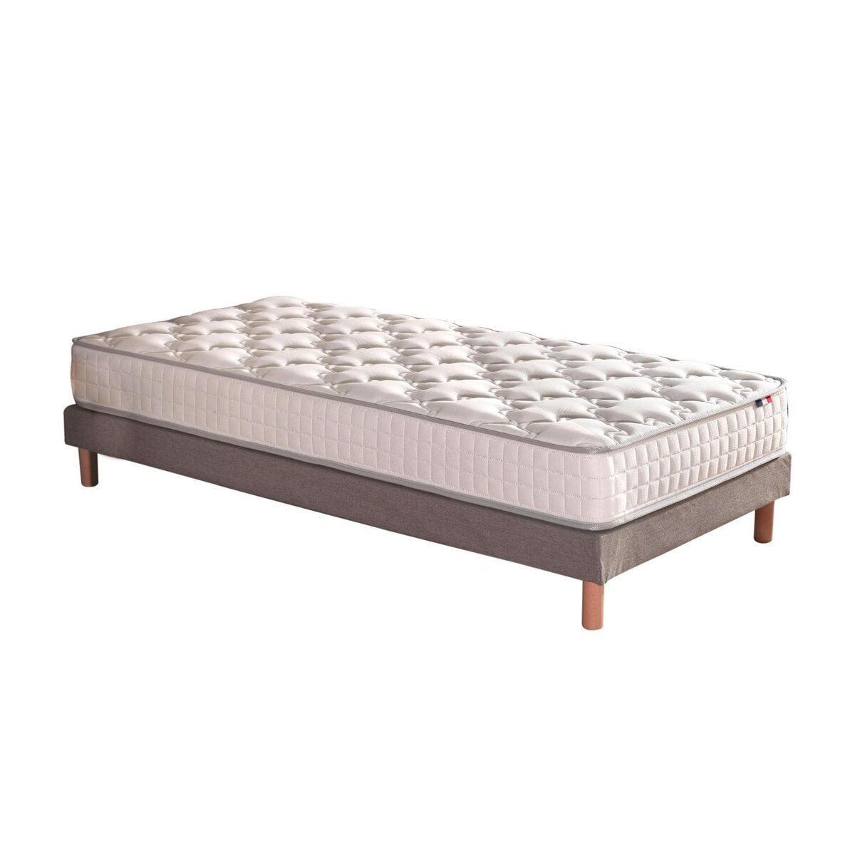 IDLITERIE Ensemble matelas ressorts ensachés, SPECTRE + Sommier tapissier