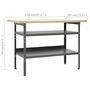 Voir la diapositive 6 : VIDAXL Etabli Gris 120x60x85 cm Acier