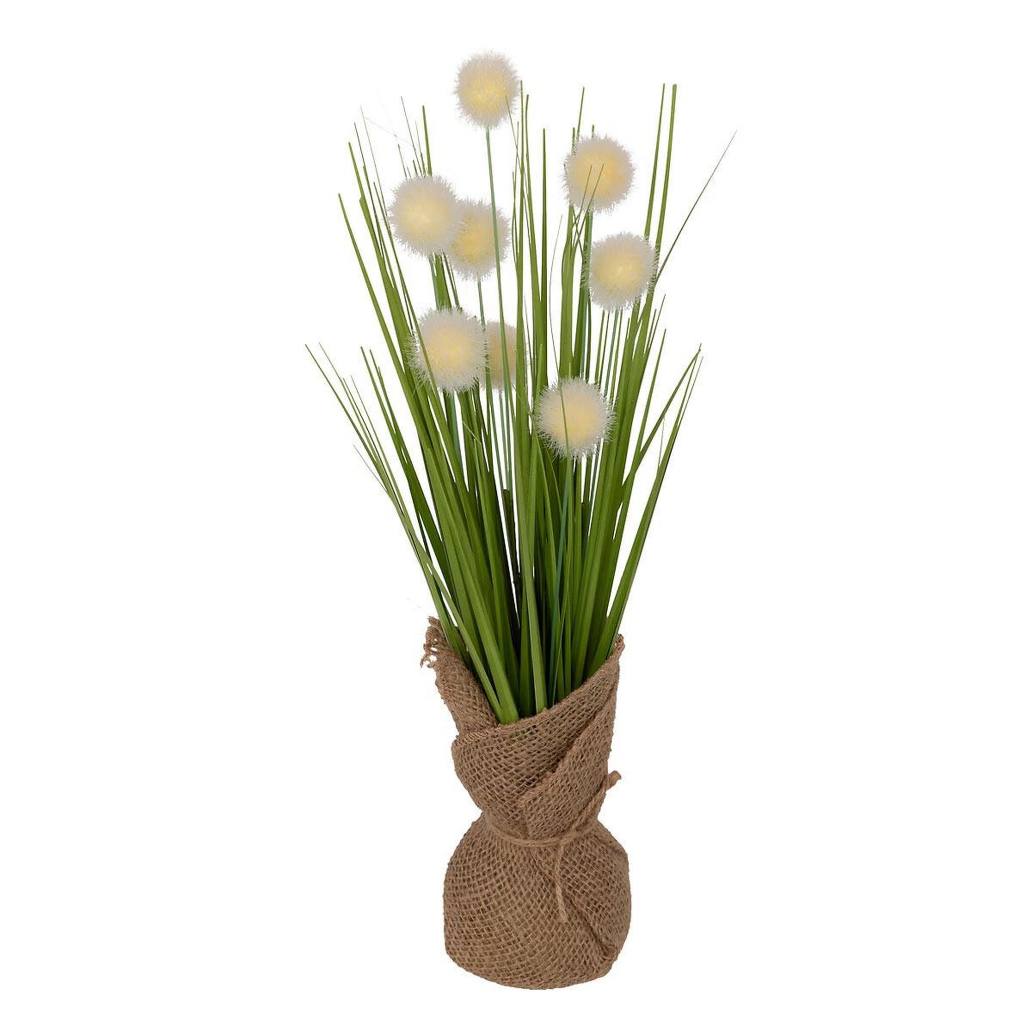 ATMOSPHERA Plante herbe artificielle avec boules  lari  42cm vert