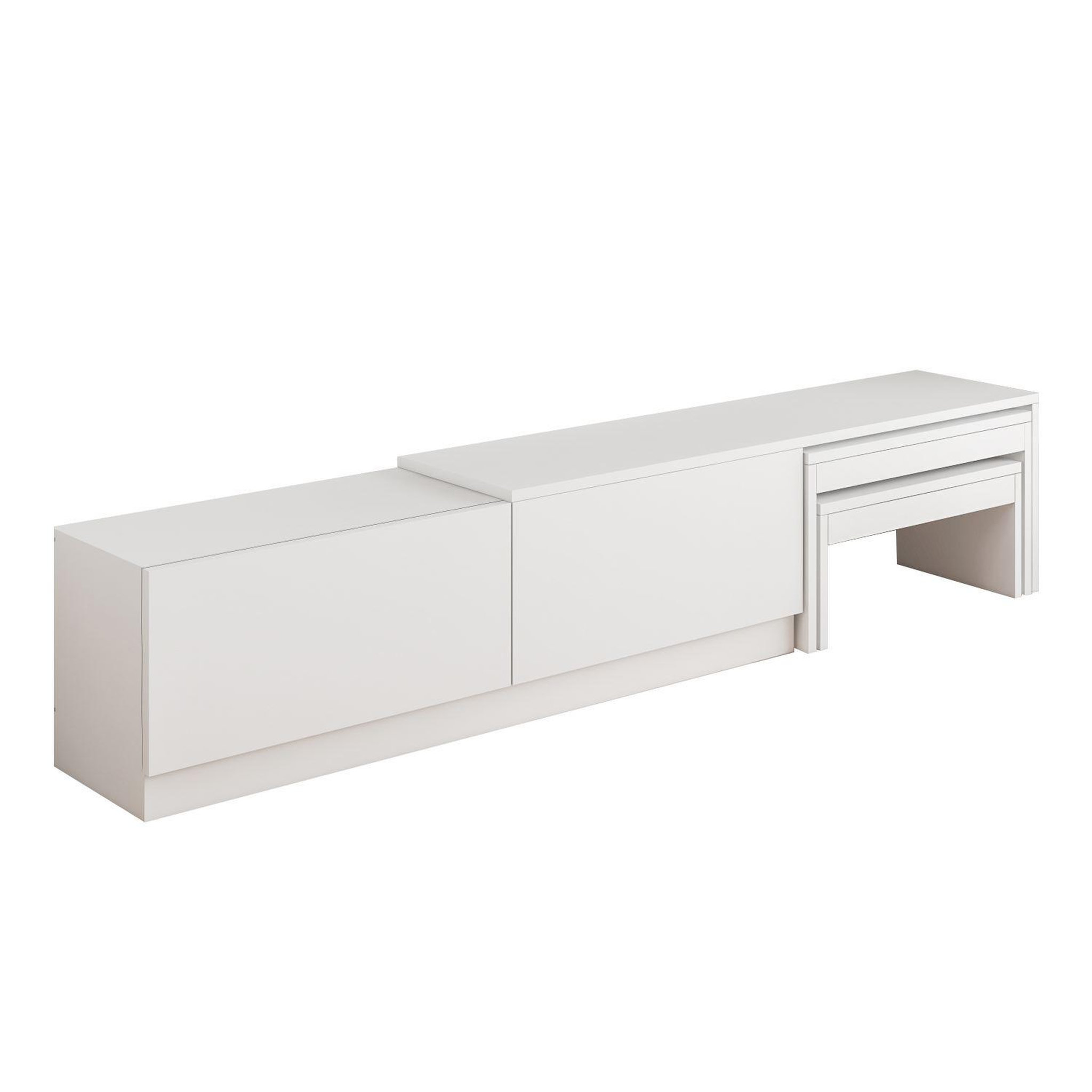 Habitat et Jardin Meuble tv en bois  nest  - 180 x 30 x 36 cm - blanc