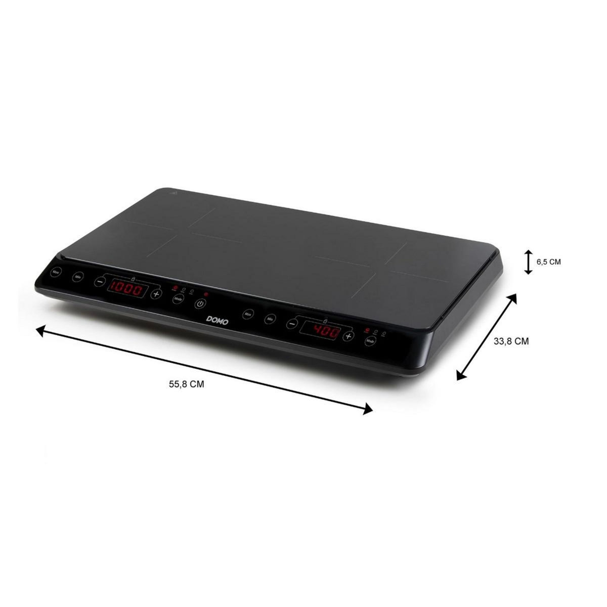 Domo Table de cuisson induction posable 2 feux 3500w noir - DO338IP