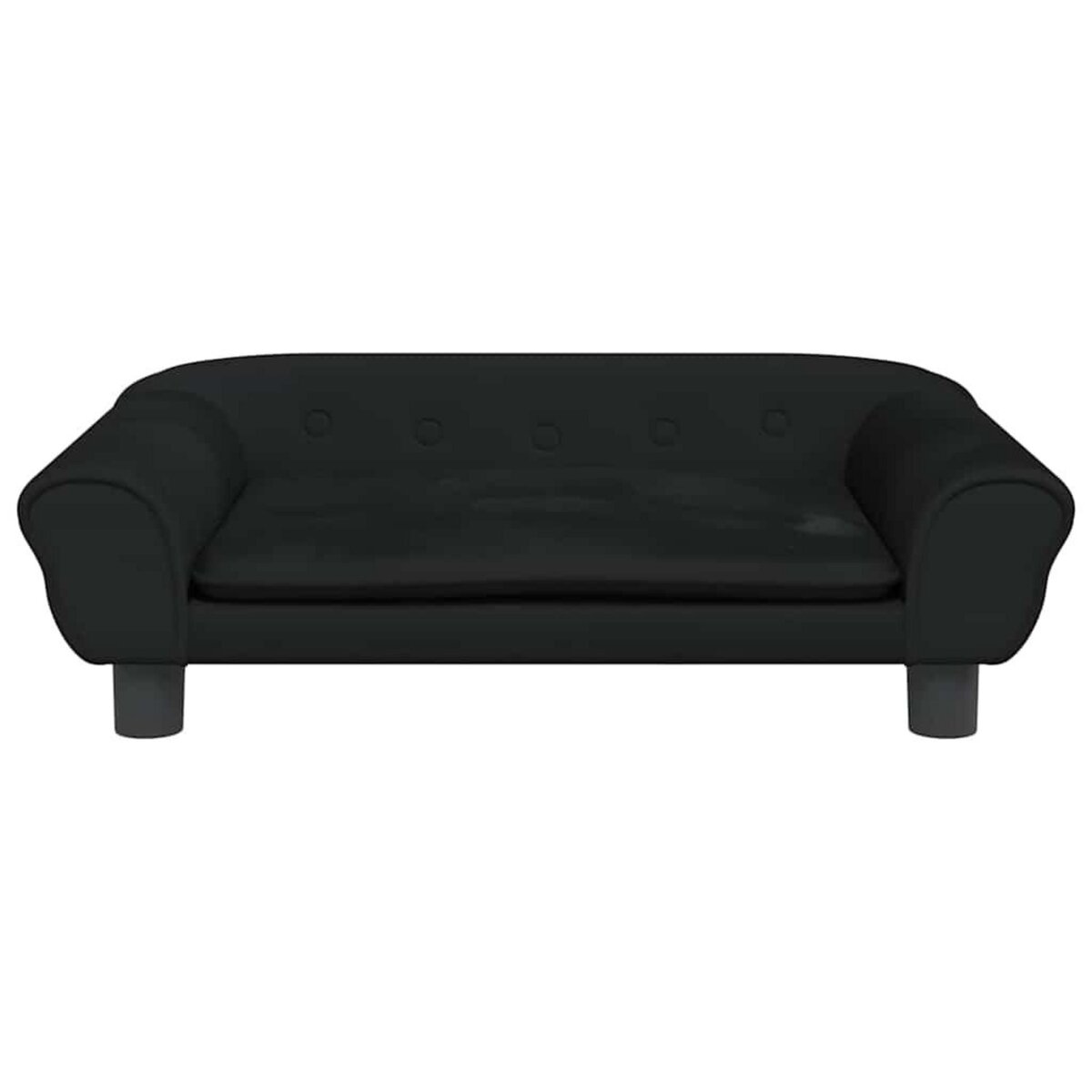 VIDAXL Lit pour chien noir 70x48x22 cm velours