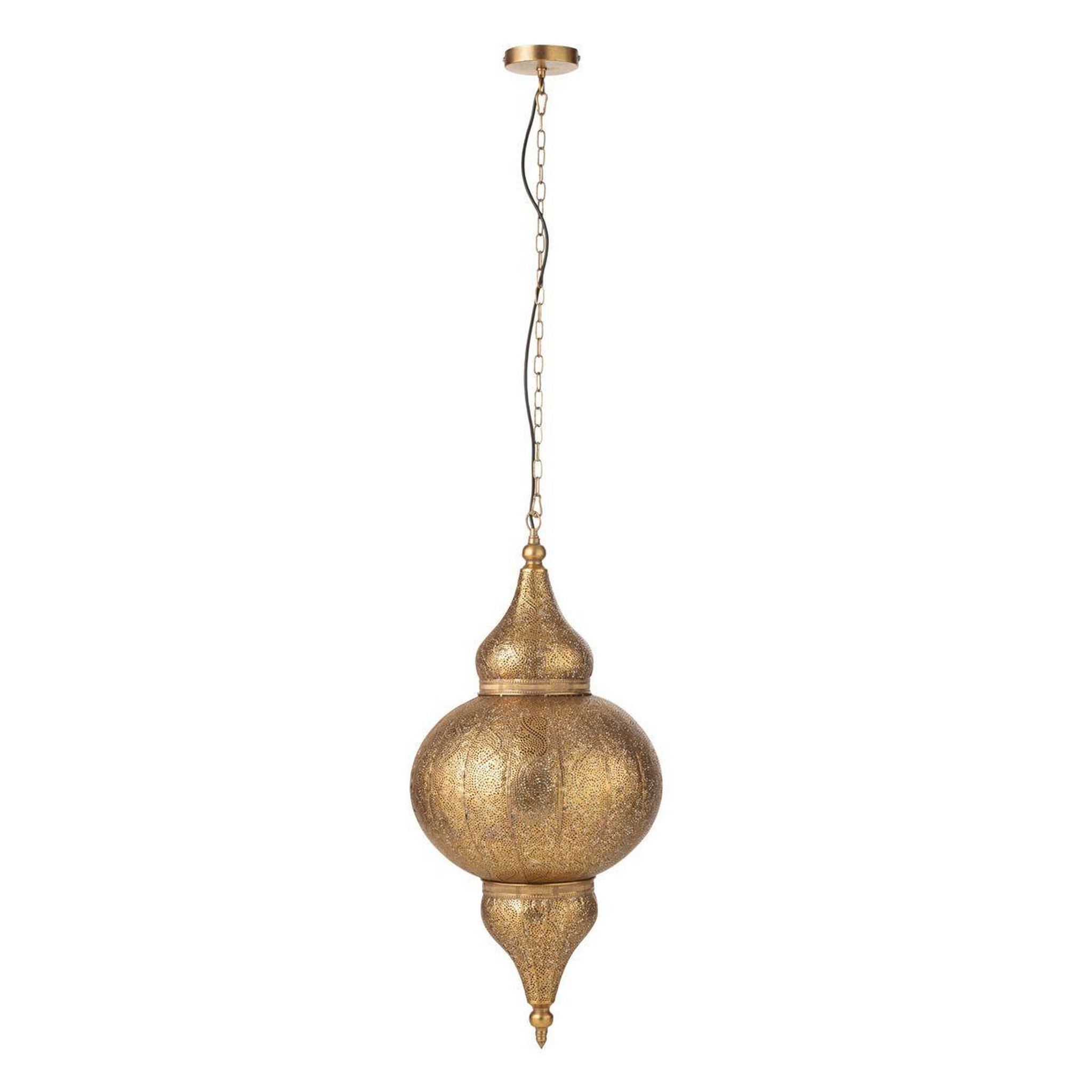 J-LINE Lampe Suspension en Métal  Bore  86cm Or