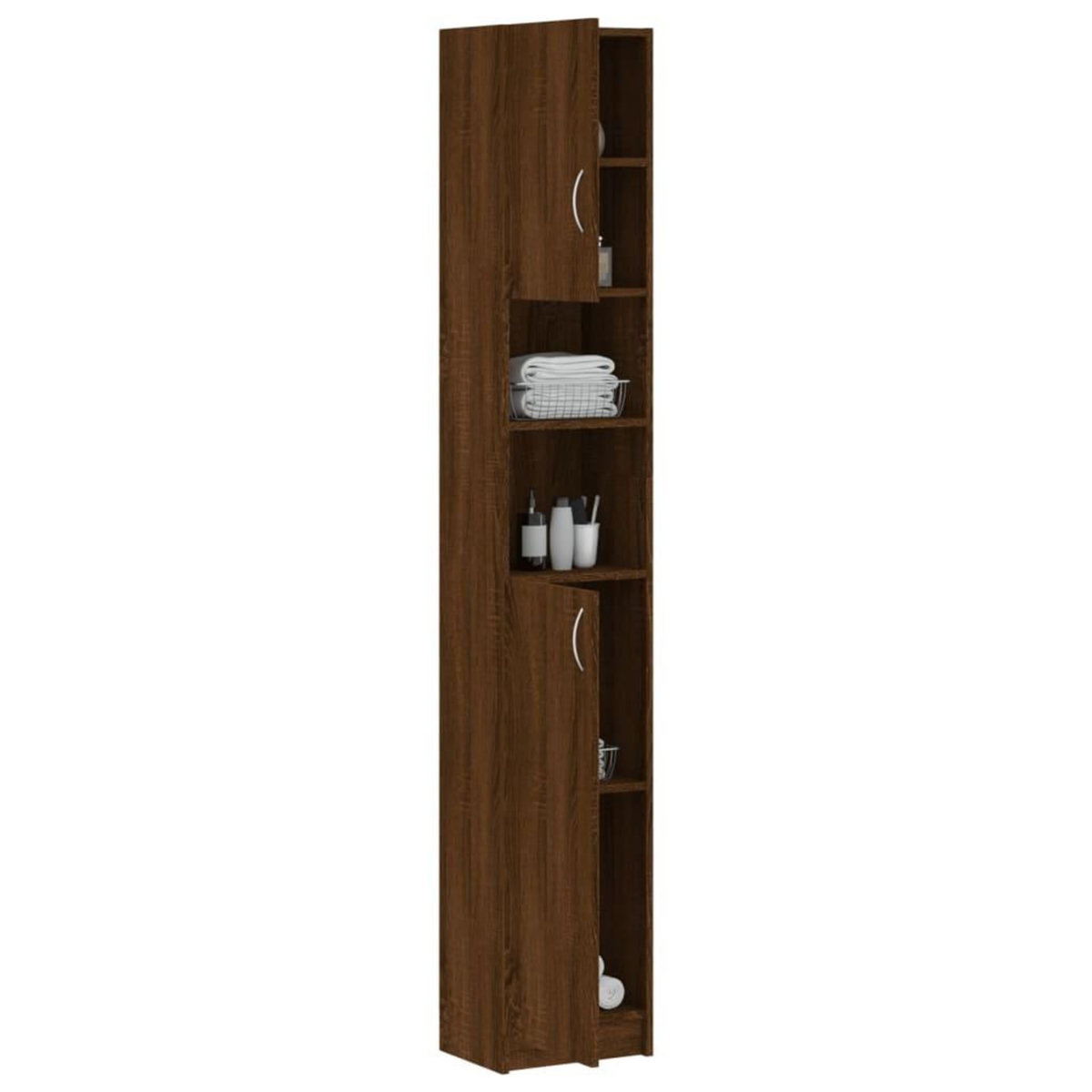 VIDAXL Armoire de bain Chene marron 32x25,5x190 cm Bois d'ingenierie