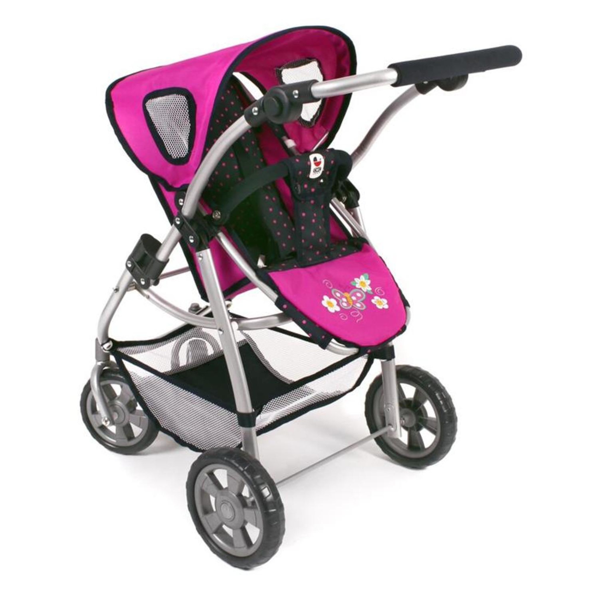Voir la diapositive 6 : BAYER CHIC 2000 La poussette pour poupées, combinée 3 en 1 EMOTION ALL IN - Marine et rose à pois