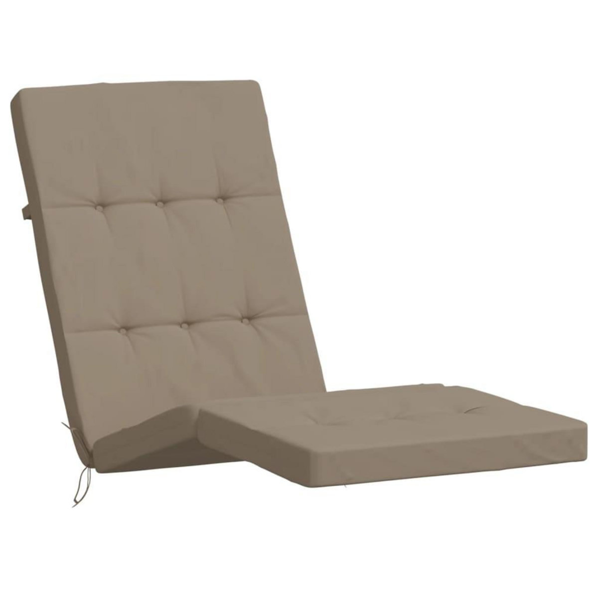 VIDAXL Coussins de chaise longue lot de 2 taupe tissu oxford