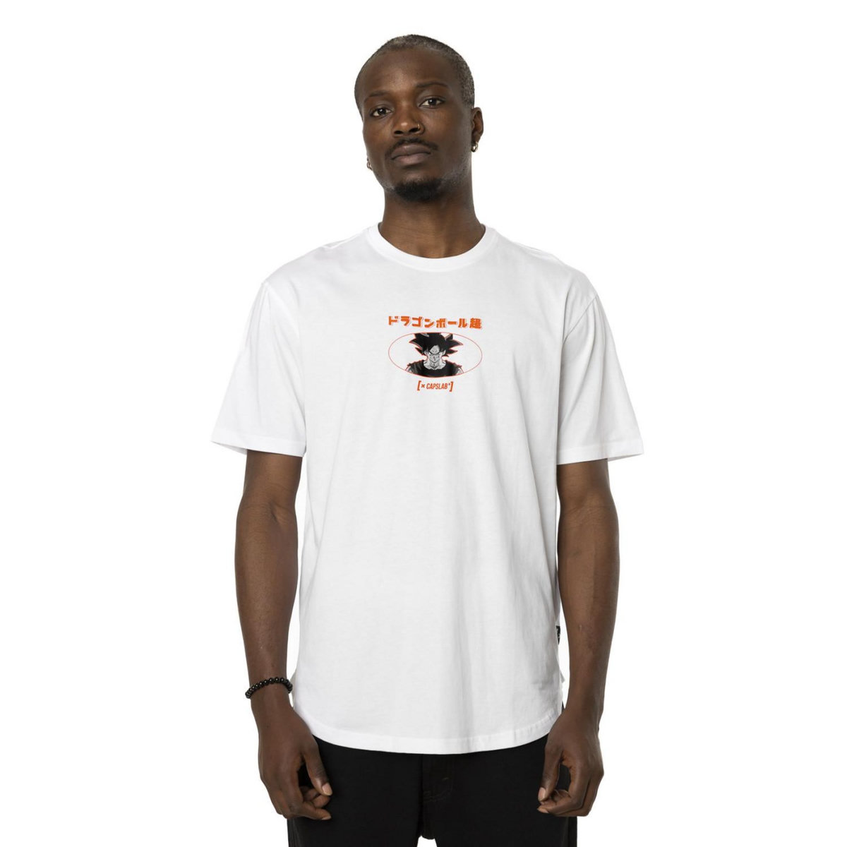 CAPSLAB T-shirt en coton homme confort avec print Dragon Ball Super Instinct