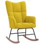 Voir la diapositive 2 : VIDAXL Chaise a bascule Jaune moutarde Velours