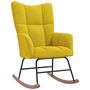 Voir la diapositive 2 : VIDAXL Chaise a bascule Jaune moutarde Velours