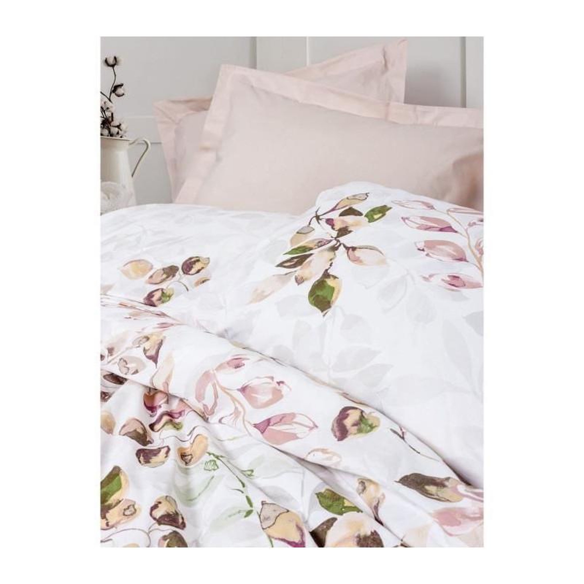 Voir la diapositive 2 : GENERIQUE Parure de lit - 129CTN64495 - 1 housse de couette 220 x 240 cm + 2 taies d'oreiller 60 x 60 cm - 100% coton ranforcé - Beige