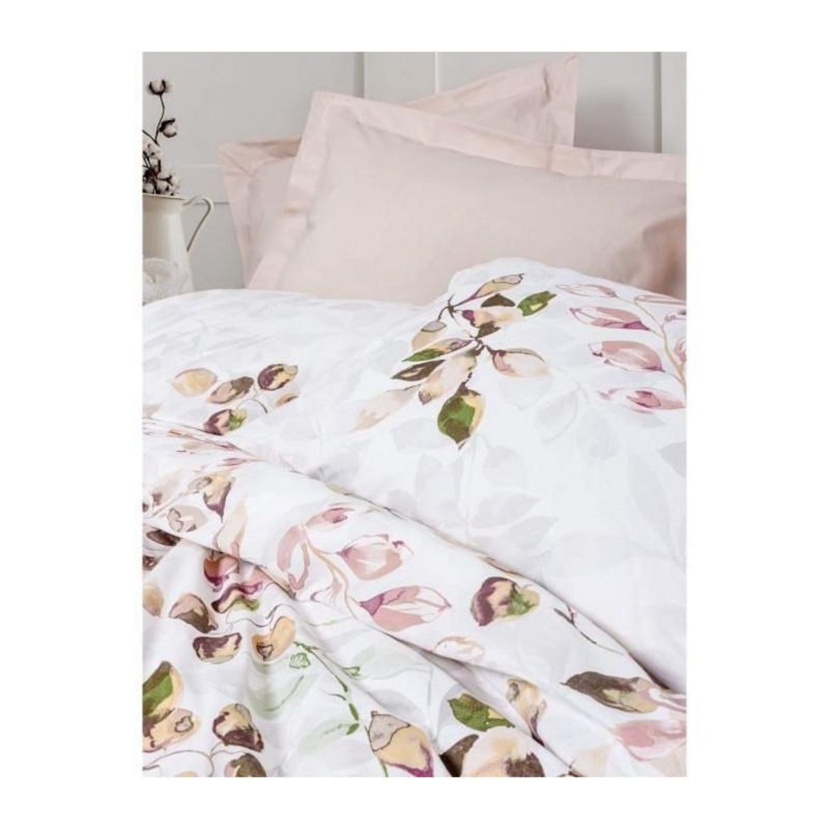 GENERIQUE Parure de lit - 129CTN64495 - 1 housse de couette 220 x 240 cm + 2 taies d'oreiller 60 x 60 cm - 100% coton ranforcé - Beige