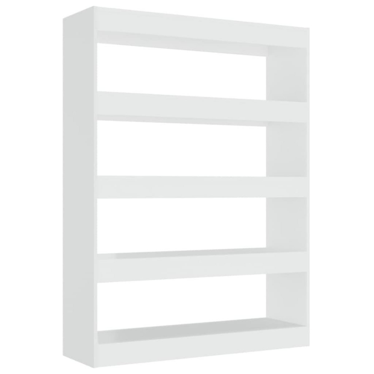 VIDAXL Bibliotheque/Separateur de piece Blanc brillant 100x30x135 cm