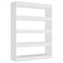 Voir la diapositive 2 : VIDAXL Bibliotheque/Separateur de piece Blanc brillant 100x30x135 cm