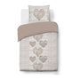 Voir la diapositive 1 : VISION Parure Housse de couette - VISION - Alice - 140 x 200 cm - 1 taie assortie 65 x 65 cm - Beige - 100% coton