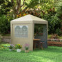 Voir la diapositive 4 : OUTSUNNY Tonnelle de jardin pliante pop-up réglable anti-UV 30+ 4 sacs lestage sac de transport beige
