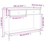 Voir la diapositive 6 : VIDAXL Table console chene sonoma 100x34,5x75 cm bois d'ingenierie