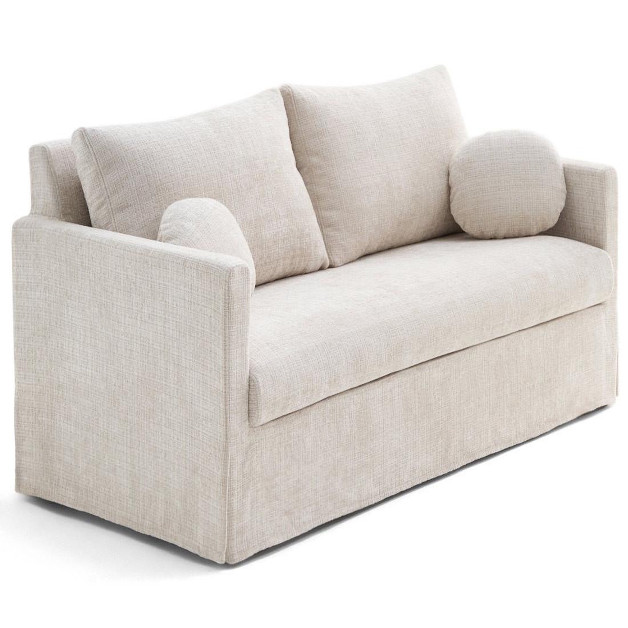 Voir la diapositive 5 : LISA DESIGN Serena - canapé droit déhoussable 3 places en velours texturé