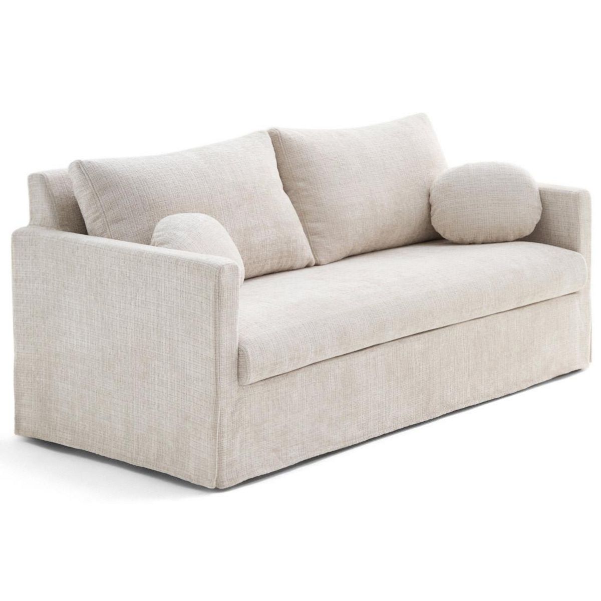 LISA DESIGN Serena - canapé droit déhoussable 3 places en velours texturé