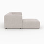 Voir la diapositive 6 : MAISON PAVANE Canapé modulable en tissu beige 2 places avec pouf-Hestia