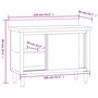 Voir la diapositive 6 : VIDAXL Table de travail de cuisine avec portes coulissantes inox