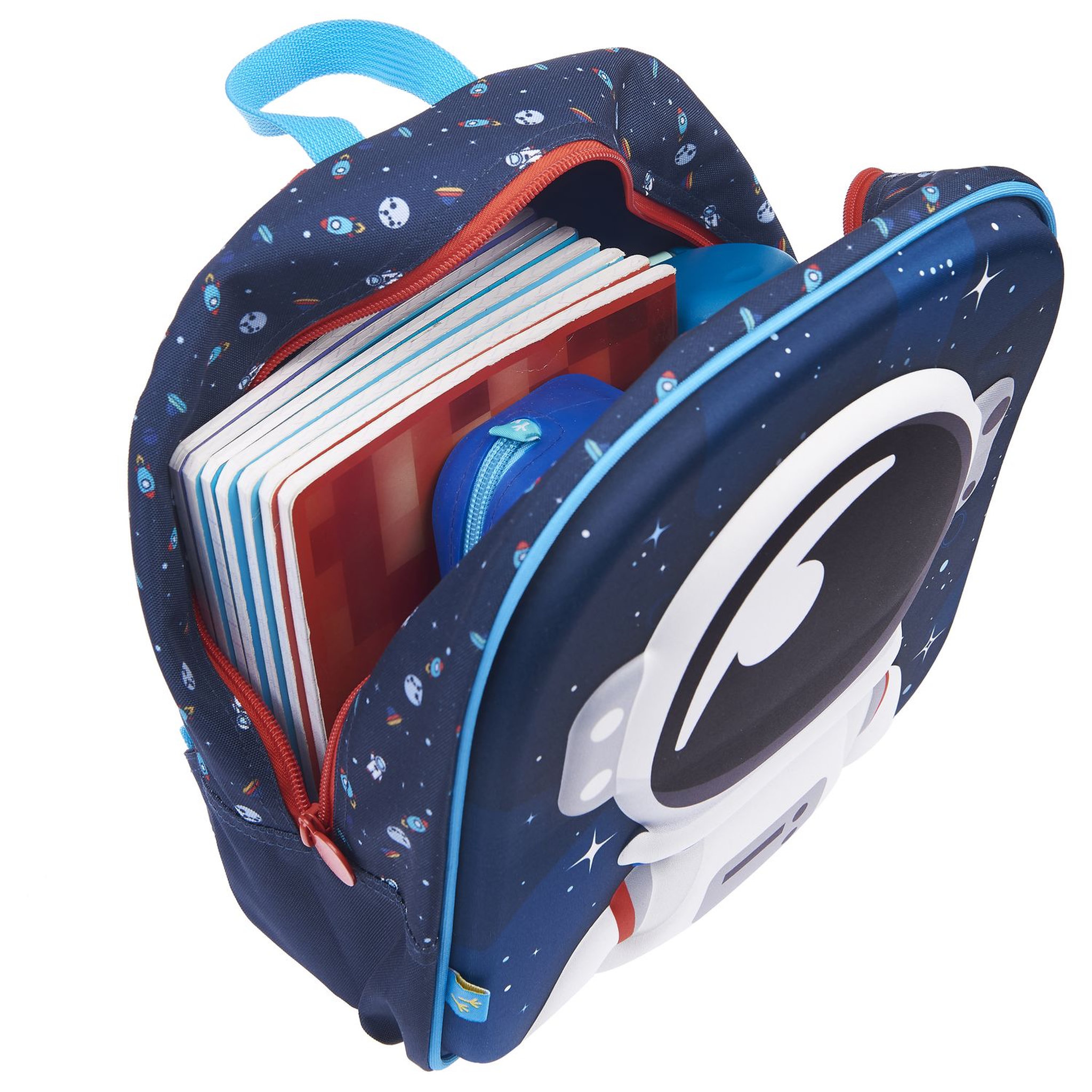 Voir la diapositive 4 : AUCHAN Sac maternelle bleu espace