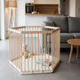 Voir la diapositive 2 : WEBABY Parc bébé hexagonal en bois ALVEO - 125 x 109 x 65 cm
