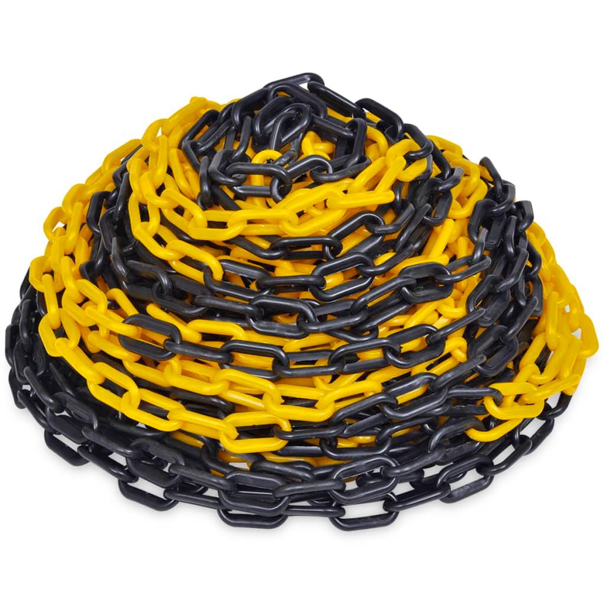 VIDAXL Chaîne d'avertissement 30 m Plastique Jaune et noir