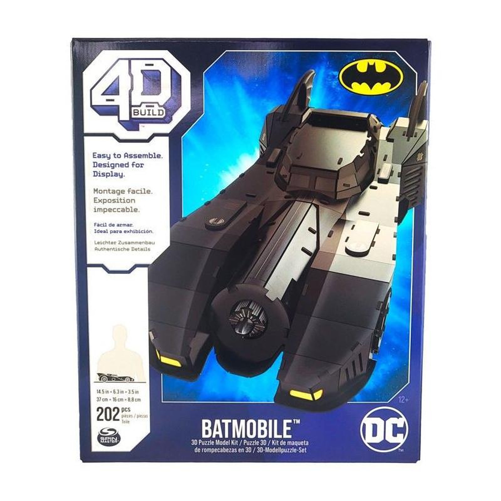 Voir la diapositive 5 : GENERIQUE Puzzle 4D Build enfant Batmobile Batman DC maquette 3D construction – Spin Master