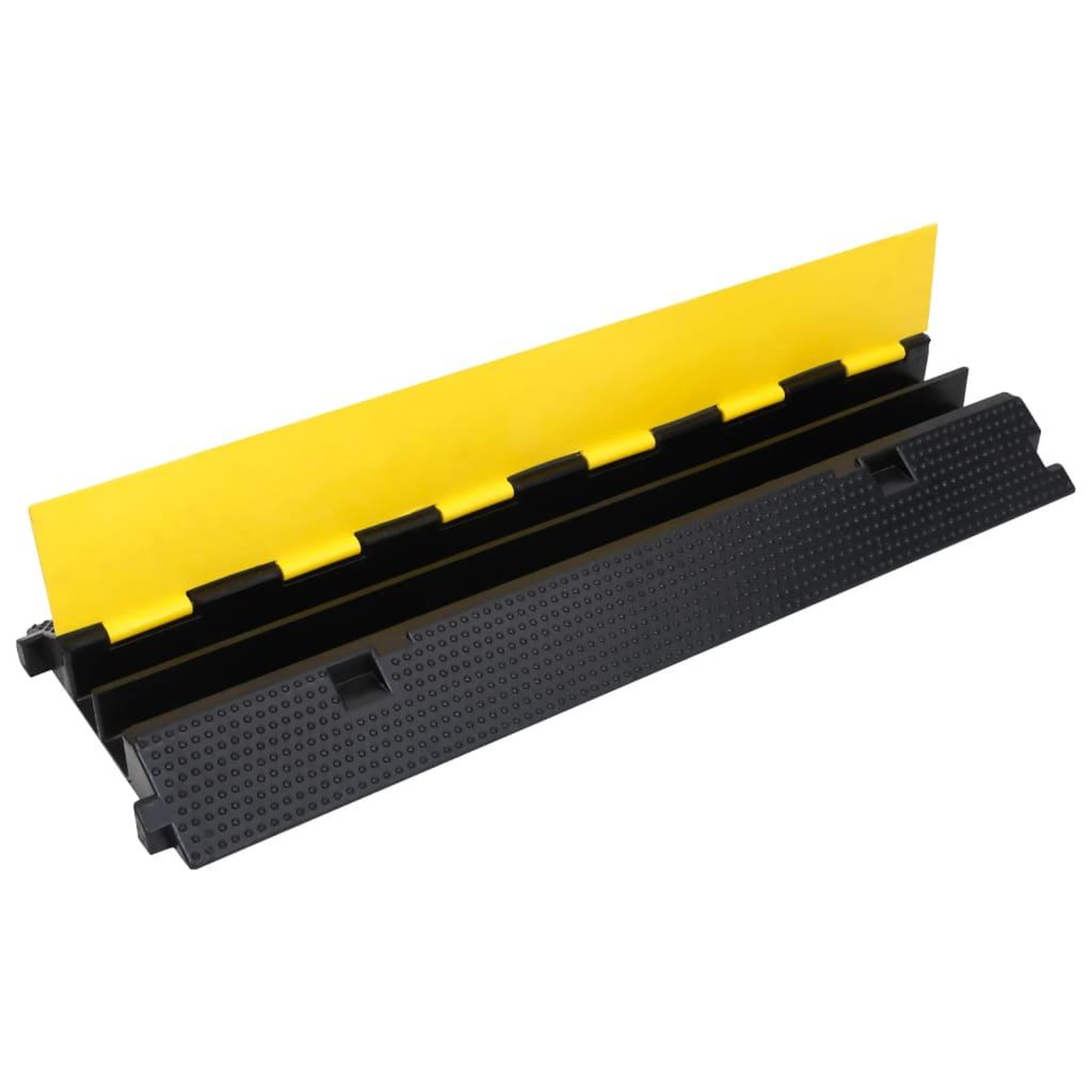 Voir la diapositive 4 : VIDAXL Rampe de protection de cable avec 2 canaux 100 cm caoutchouc