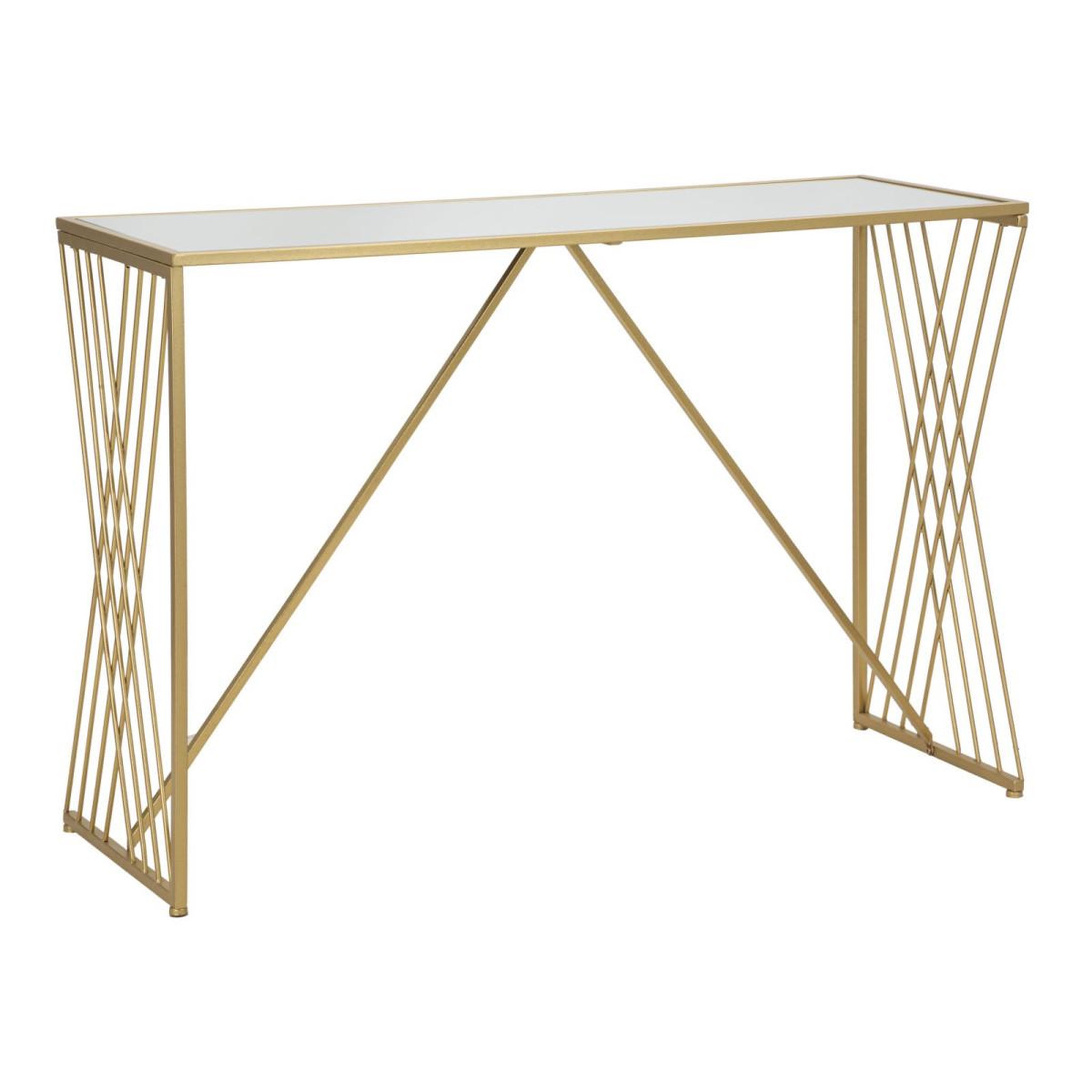 Paris Prix Console design en métal  easy  120cm or