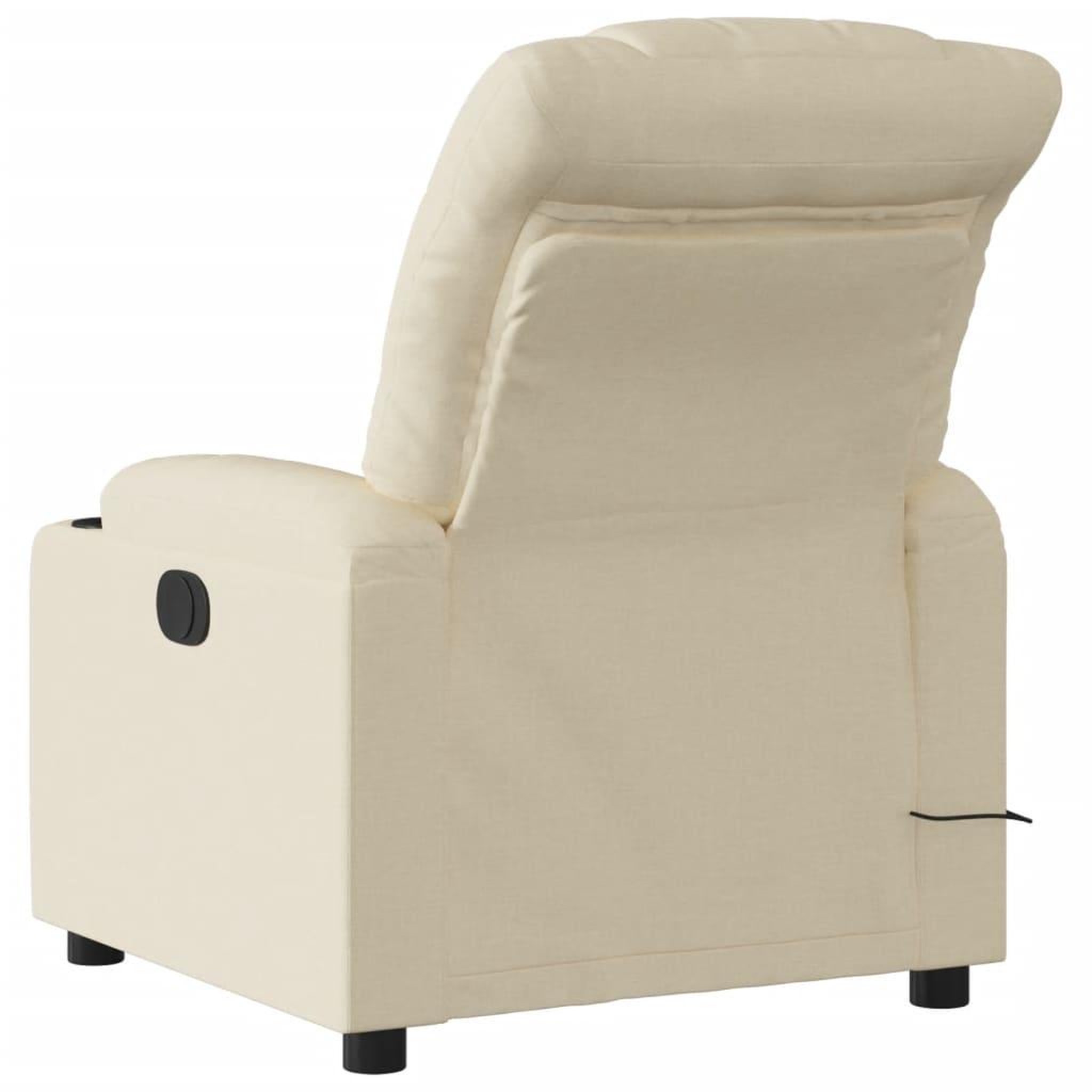 Voir la diapositive 4 : VIDAXL Fauteuil de massage inclinable Creme Tissu