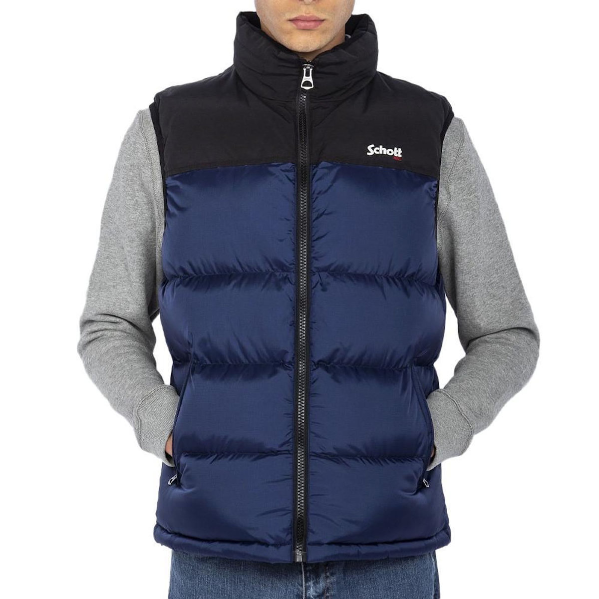 Schott Doudoune sans manche Bleu Homme Schott UTAHV
