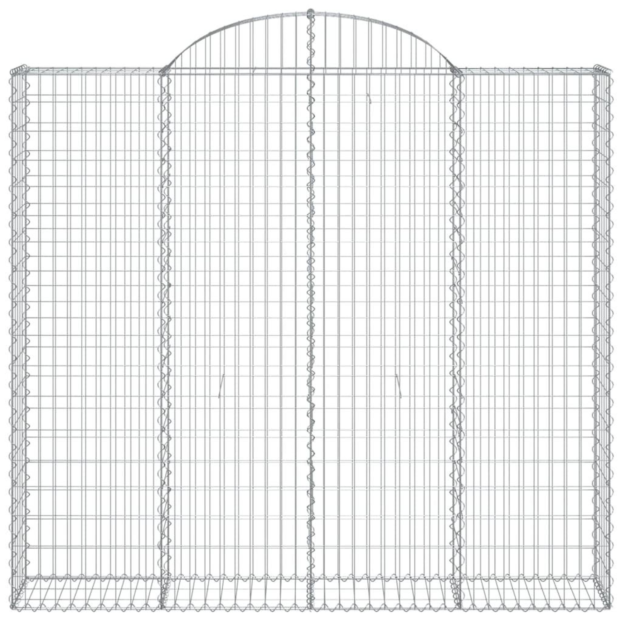 Voir la diapositive 4 : VIDAXL Paniers a gabions arques 9 pcs 200x50x180/200 cm Fer galvanise