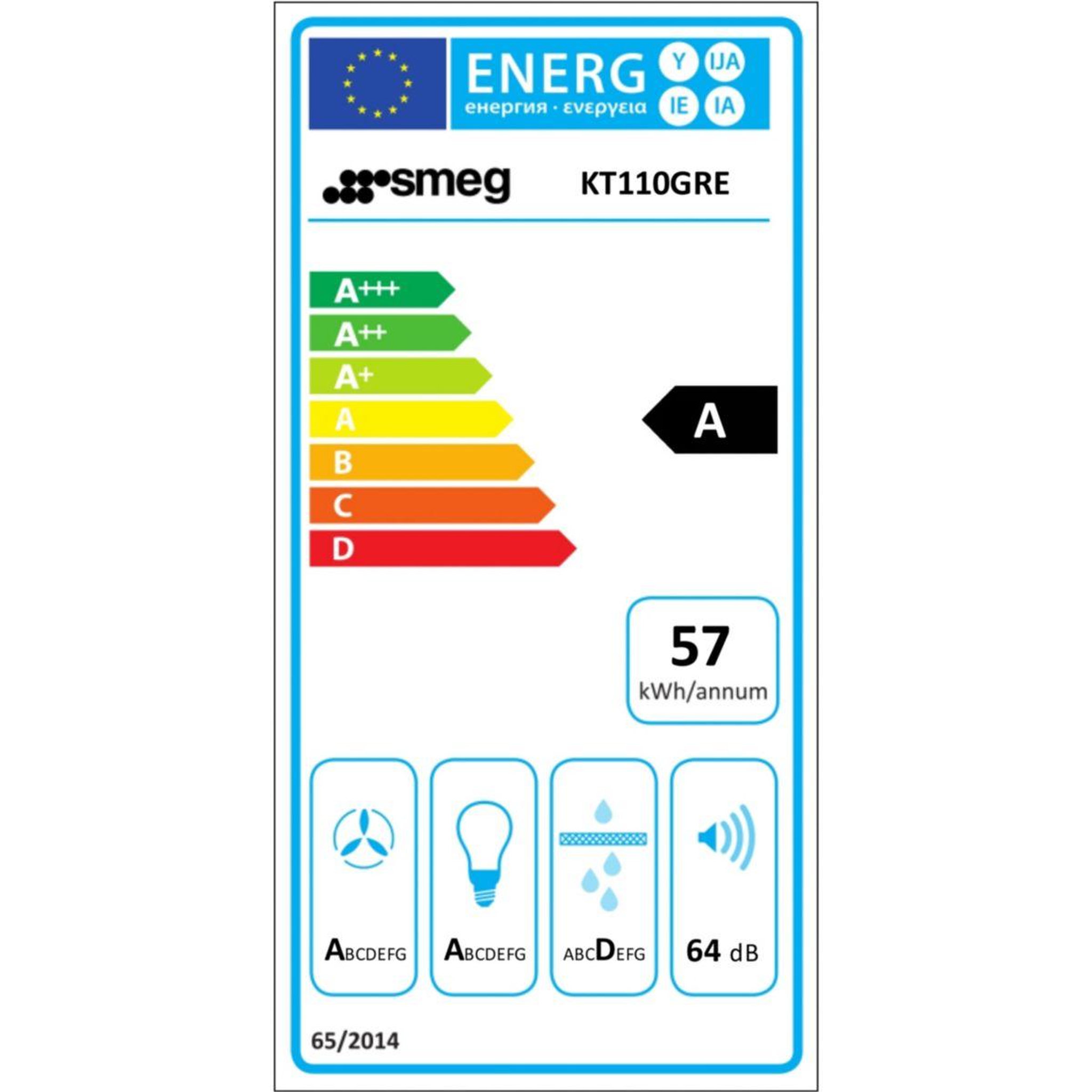 Voir la diapositive 4 : SMEG Hotte décorative murale KT110GRE