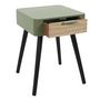 Voir la diapositive 3 : Paris Prix Table de Chevet 1 Tiroir  Bois  48cm Vert Kaki