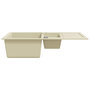 Voir la diapositive 4 : VIDAXL Evier de cuisine Granit Double lavabo Beige