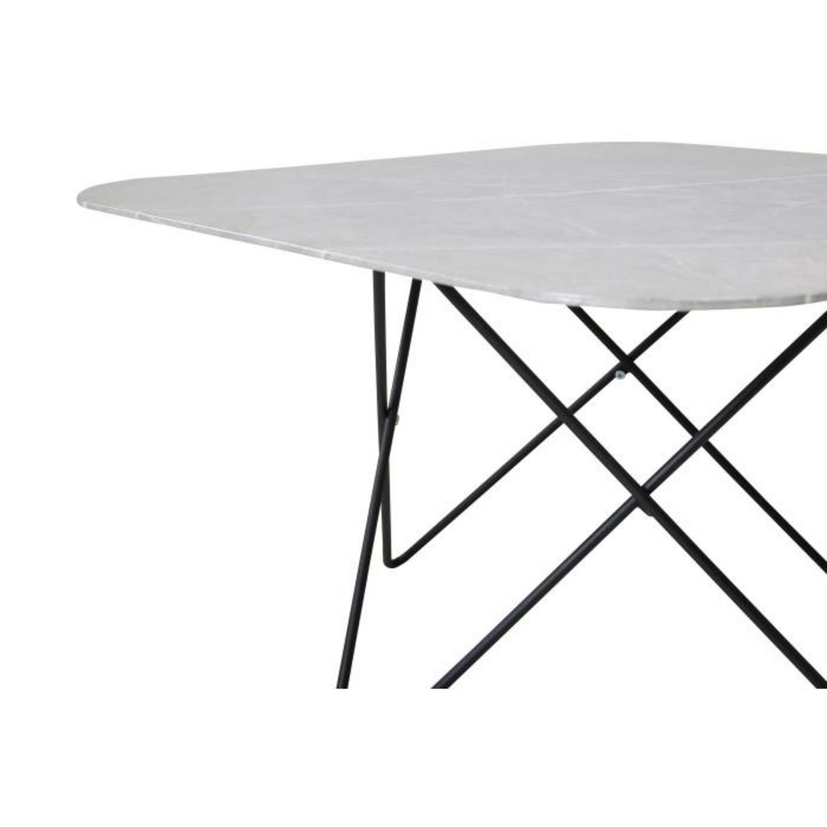 Paris Prix Table Basse en Verre Marbré  Tristar  80cm Gris