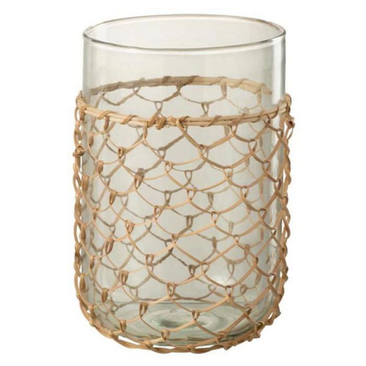 Paris Prix Vase Design  Tricot  21cm Transparent & Naturel