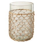 Paris Prix Vase Design  Tricot  21cm Transparent & Naturel