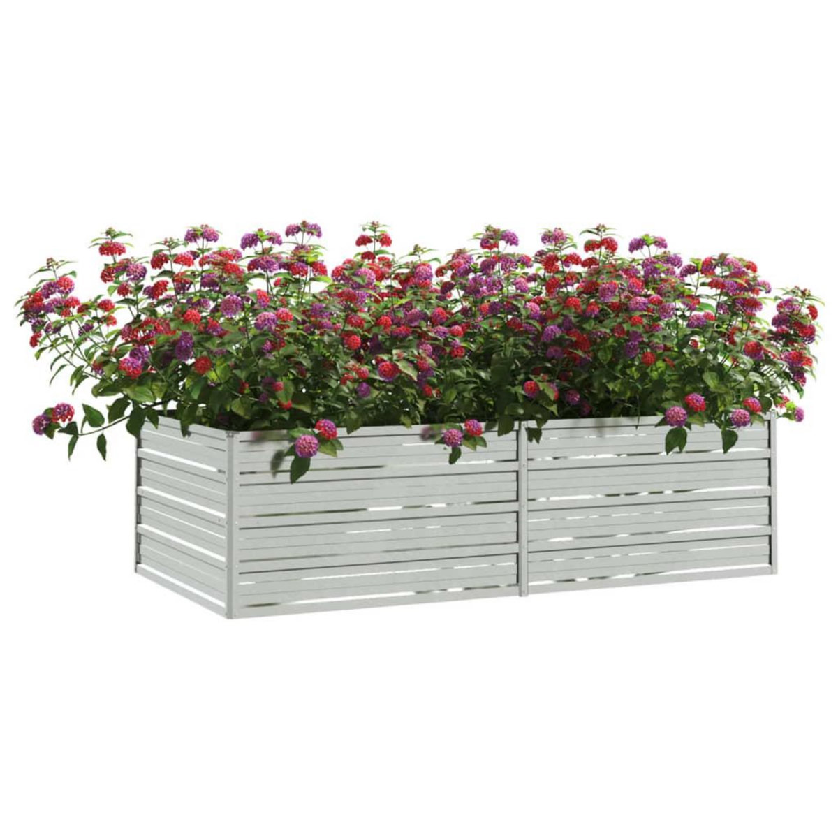 VIDAXL Lit sureleve de jardin 160x80x45 cm Acier galvanise Argente