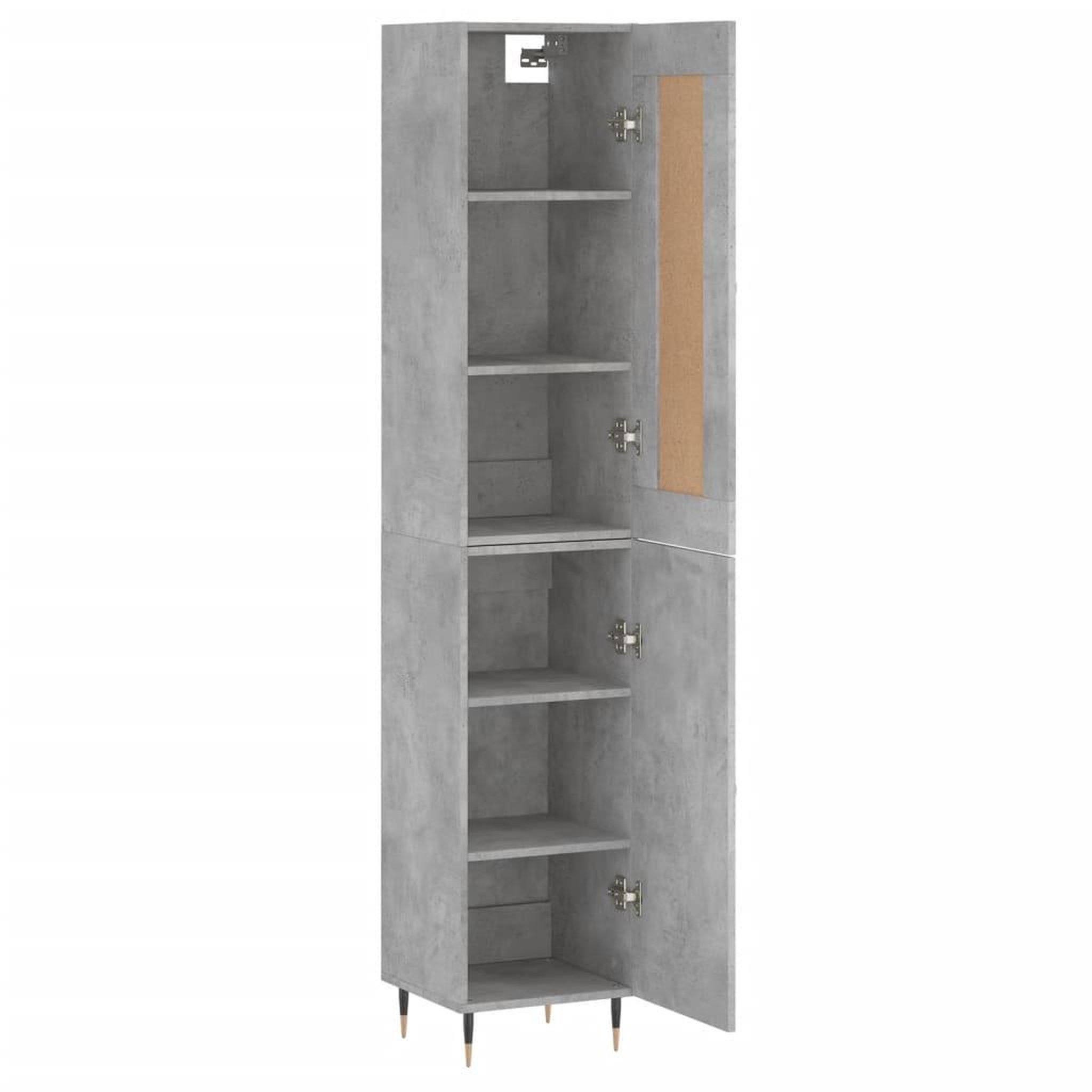 Voir la diapositive 4 : VIDAXL Buffet haut Gris beton 34,5x34x180 cm Bois d'ingenierie