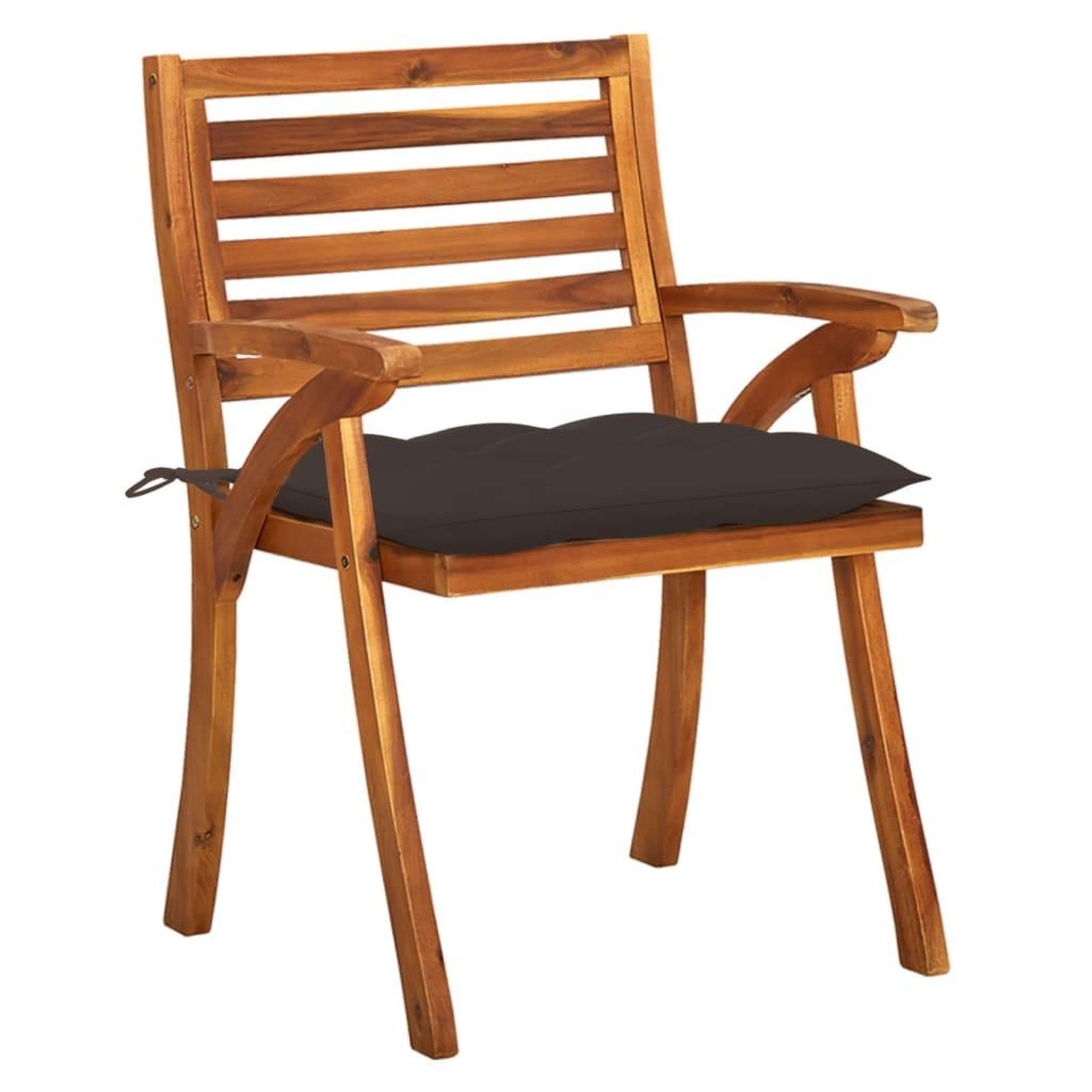 Voir la diapositive 3 : VIDAXL Chaises de jardin avec coussins lot de 8 Bois d'acacia solide